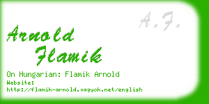 arnold flamik business card